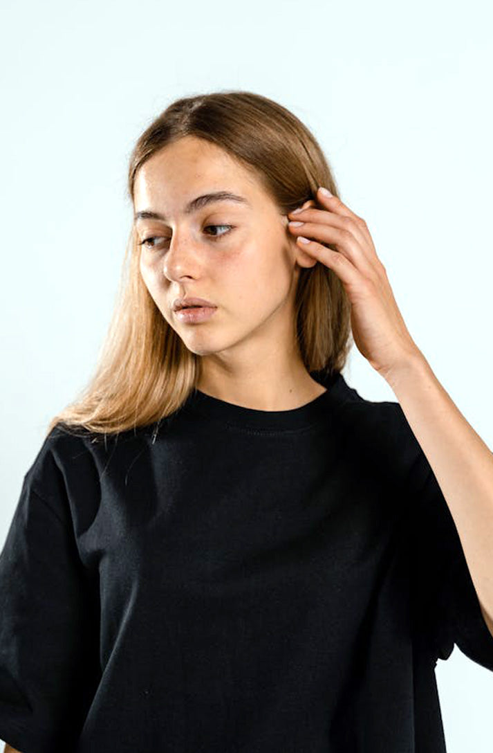 Plain Black Women T-Shirt