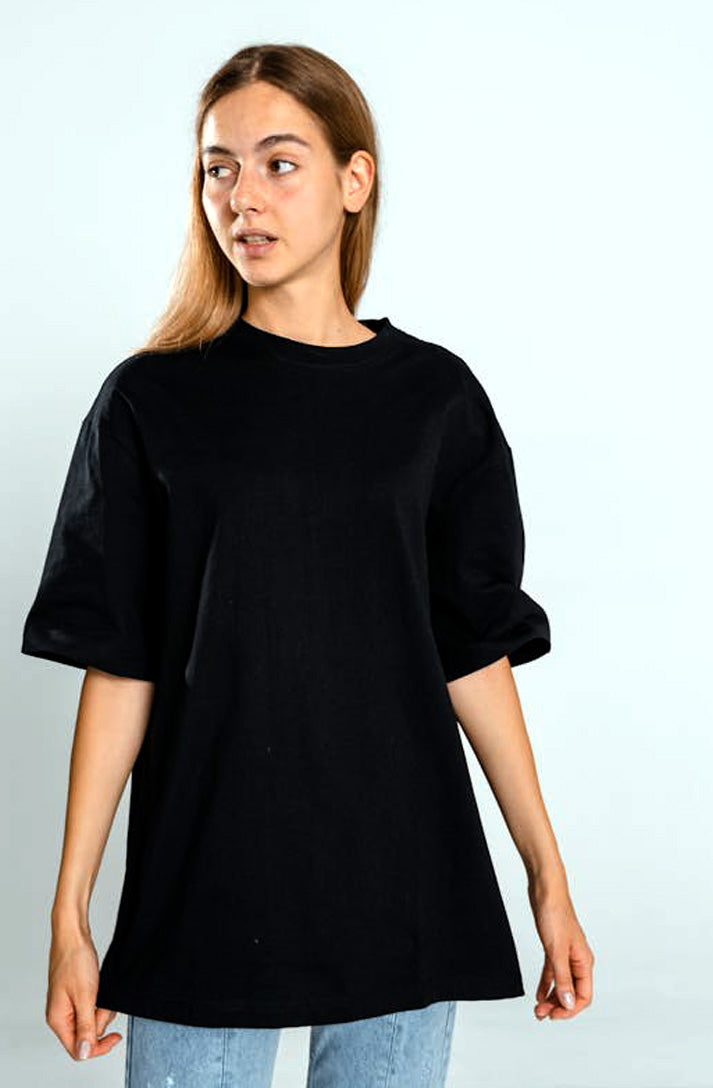 Plain Black Women T-Shirt