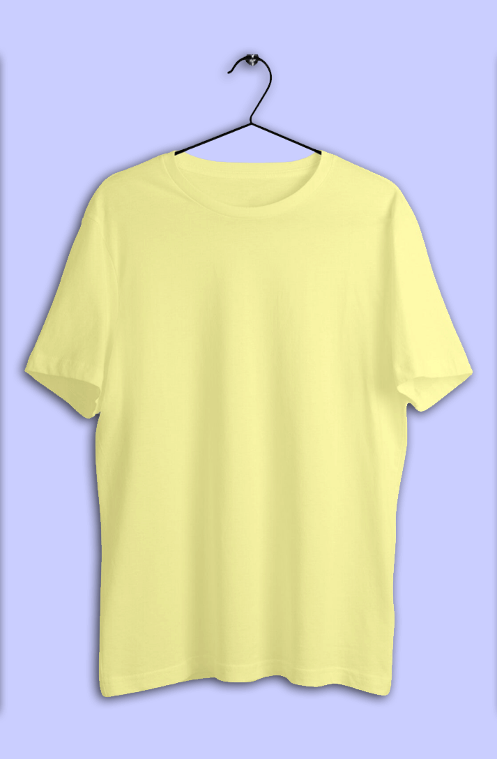 Butter Yellow Plain T-Shirt for Men