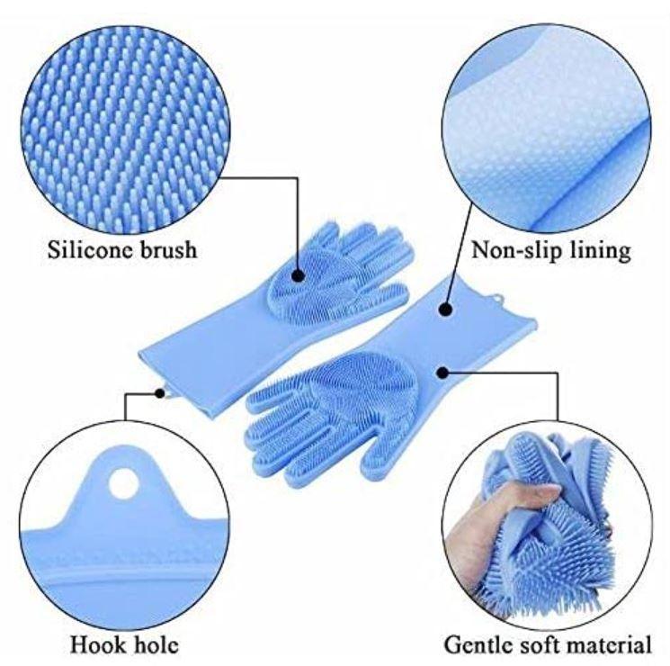 Silicone Dish Washing Gloves, Waterproof Gloves for Washing dishes