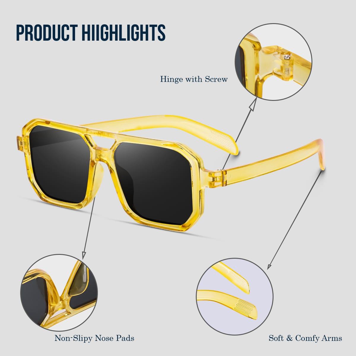 Men's Yellow Sunglasses