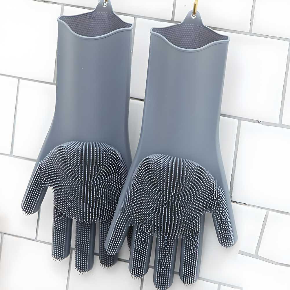 Silicone Dish Washing Gloves, Waterproof Gloves for Washing dishes