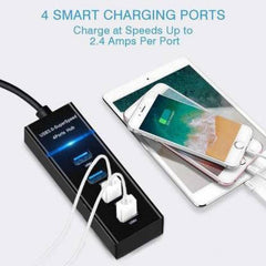 4 Port USB Hub 3.0 for Laptop/Phone High Speed