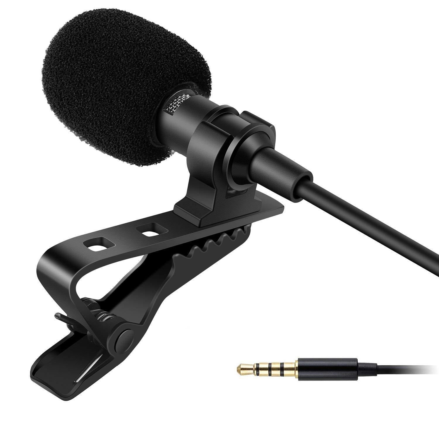 Clip-On Lapel Mic for Clear Voice Recording – Omnidirectional, USB, 3.5mm Jack