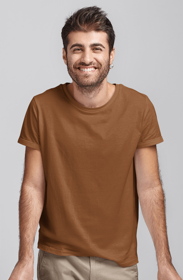 Coffee Brown Plain T-Shirt