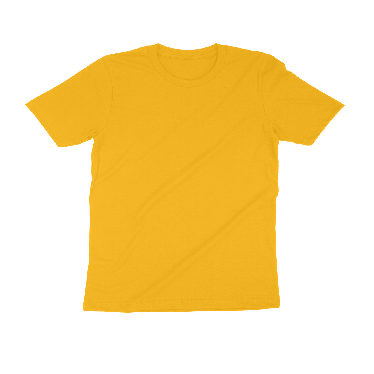 Golden Yellow Plain T-Shirt for Men